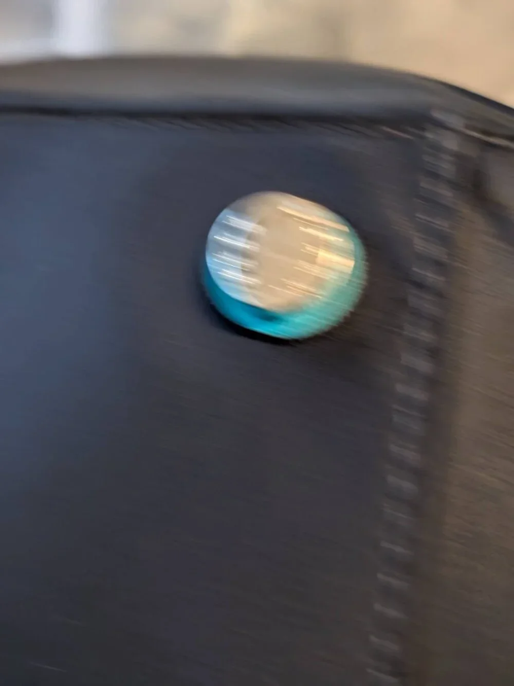AUTHENTICATED MICHAEL KORS NYLON KELSEY HANDBAG BLACK/TURQUOISE EXCELLENT COND
